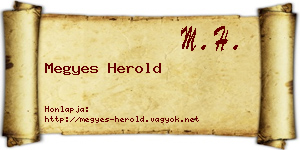 Megyes Herold névjegykártya